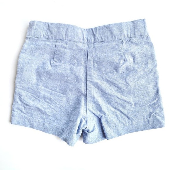 Janie & Jack Chambray Shorts Dressy Seersucker Style Zip side - Picture 2 of 4